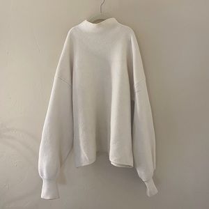 Cream High-Neck Sweater